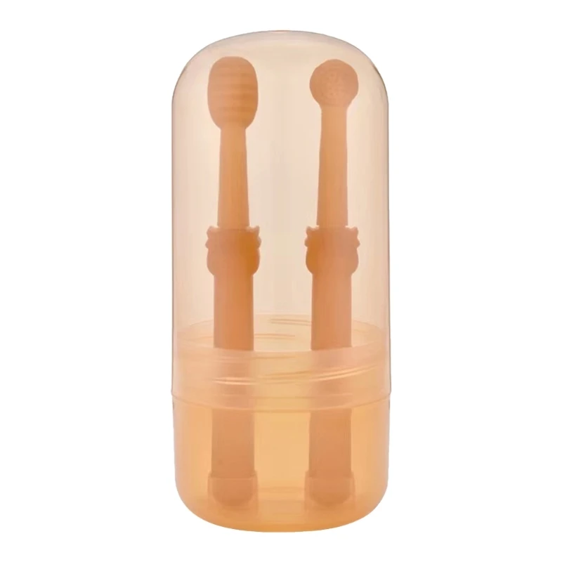 

Y1UB 2x Silicone Pet Toothbrush Set Cats Dogs Dental-Health 360 Cylinder Head