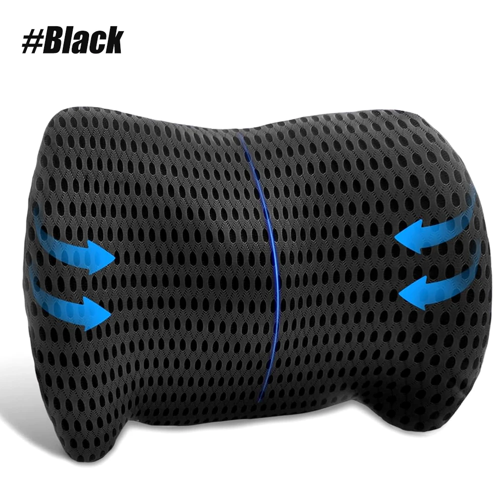 thumbnail image 1 of Almohada de apoyo lumbar para silla de oficina, almohada lumbar para automóvil para aliviar el dolor de espalda baja, cojín de espuma viscoelástica para la espalda para automóvil, cama, juegos, 1 of 5