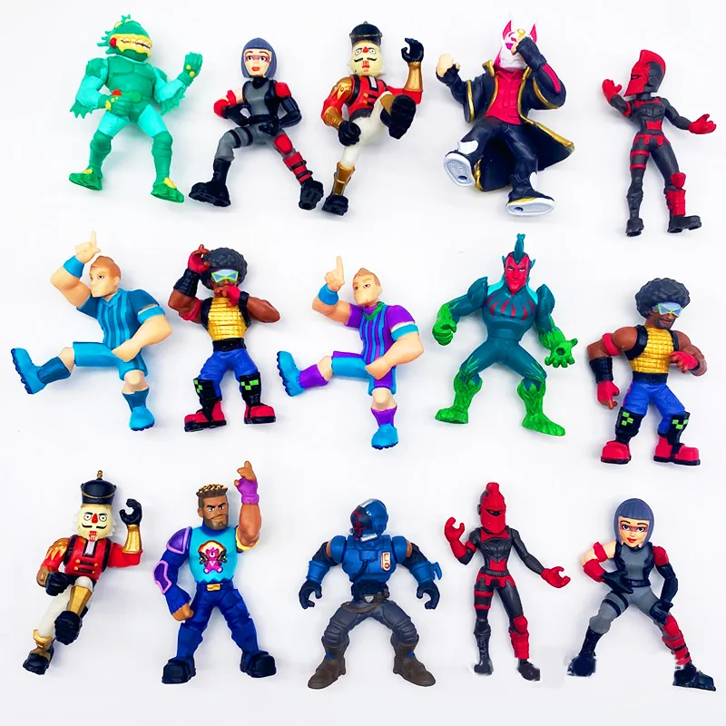 

10Pcs PVE PVP Game Rare Fortniting Soldier with Gun Weapon Figure Model Limited Collection Toy Gift For Child Boy Girl Adult