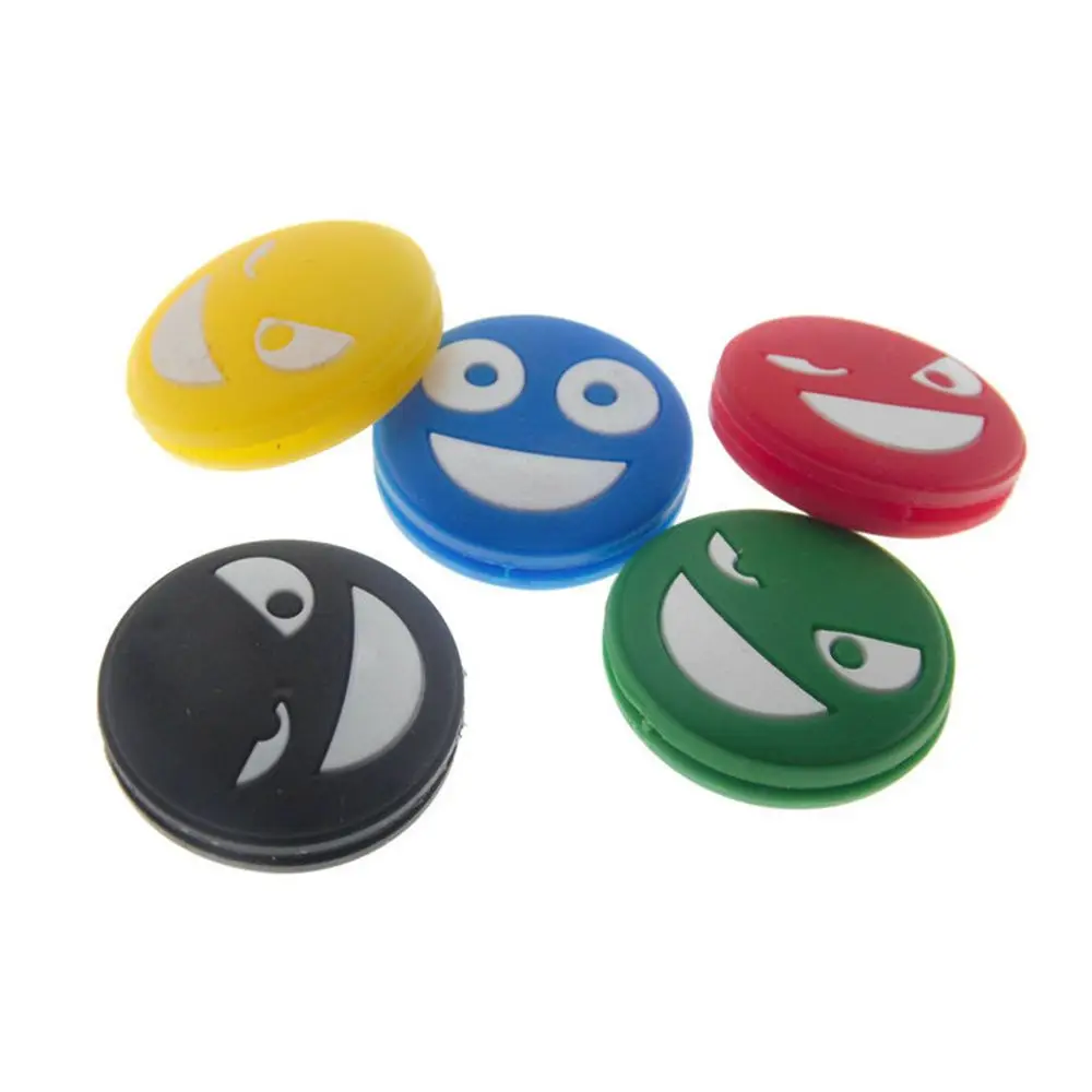 2Pcs Tennis Racket Shock Absorber Double-faced Silicone Squash Tennis Racquet Vibration Dampeners