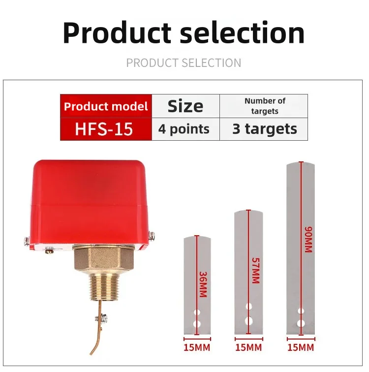 G1/2 HFS-15 Target Flow Controller Paddle Flow Switch SPDT Stainless Steel Liqui