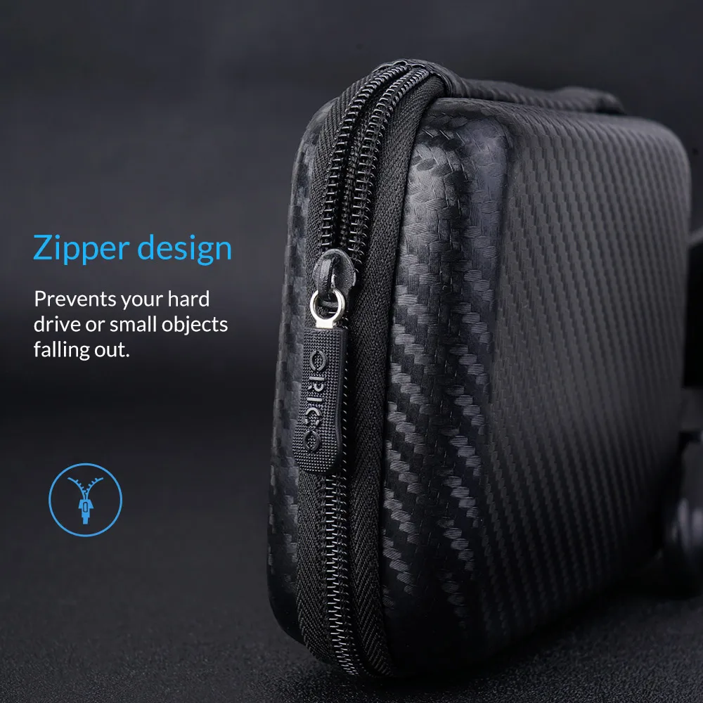 Orico 2.5 Disco Rígido Case Hdd Portátil Bolsa de Proteção para Externo 2.5 Polegada Disco Rígido Fone de Ouvido u Disco Rígido Case Preto - Imagem 3
