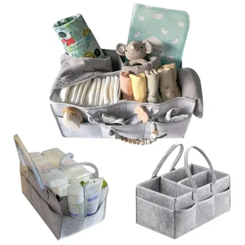 38 * 23 * 18 cm Borsa portaoggetti portatile per pannolini per bambini per fasciatoio e contenitori portaoggetti essenziali per la cameretta dell'auto