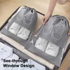 5PCS Bags Large Thickened Non-Woven Fabric Bag Dust-Proof Drawstring Shoe Travel Bag For Packing/Home 4