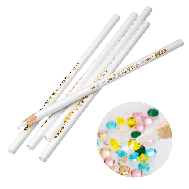 5/10pcs Picker Rhinestone Dotting Pencil For Nail DIY Picking Up Stones Crystal Gems Wax Pencil Wood Pen