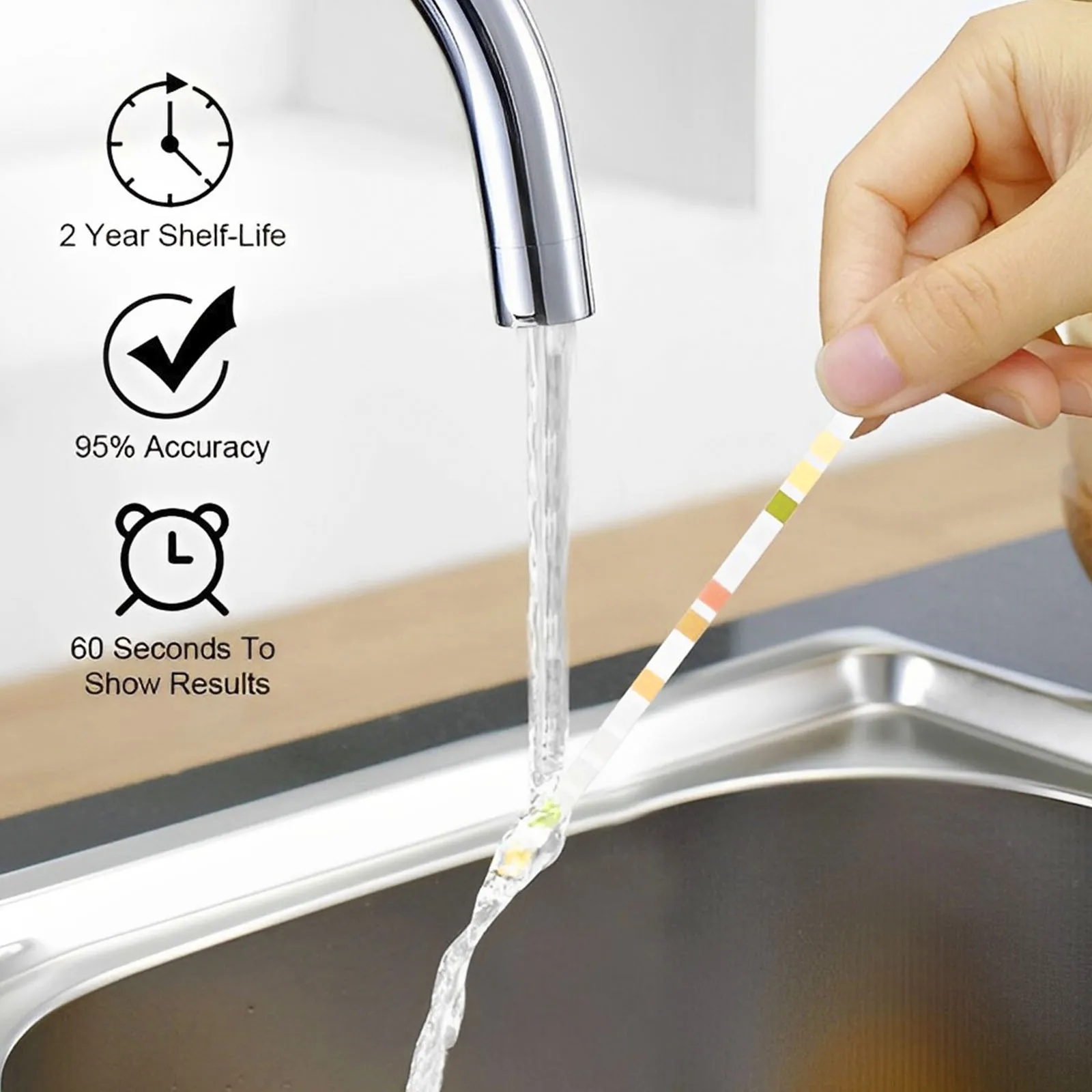 Comprehensive Drinking Water Quality Test Kit - 100 Test Strips for Home, Tap, Well, and Aquarium Water