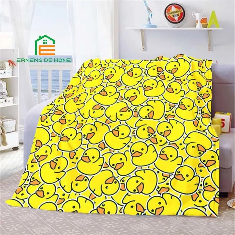 

Cute Yellow Duck Pattern Throw Blanket Warm Blanket for Home, Picnic, Travel, Office,Plane for Adults, Kids, Elderly 6 Sizes