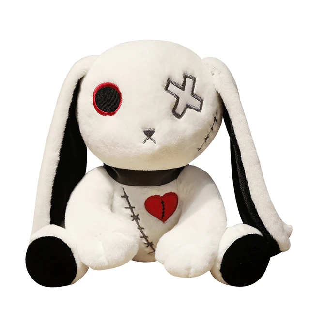 New Dark Series Rabbit Plush Toy Stuffed Zombie Bunny Doll Gothic Rock  Style Halloween Decor Creative Gift for Kids Friends - AliExpress