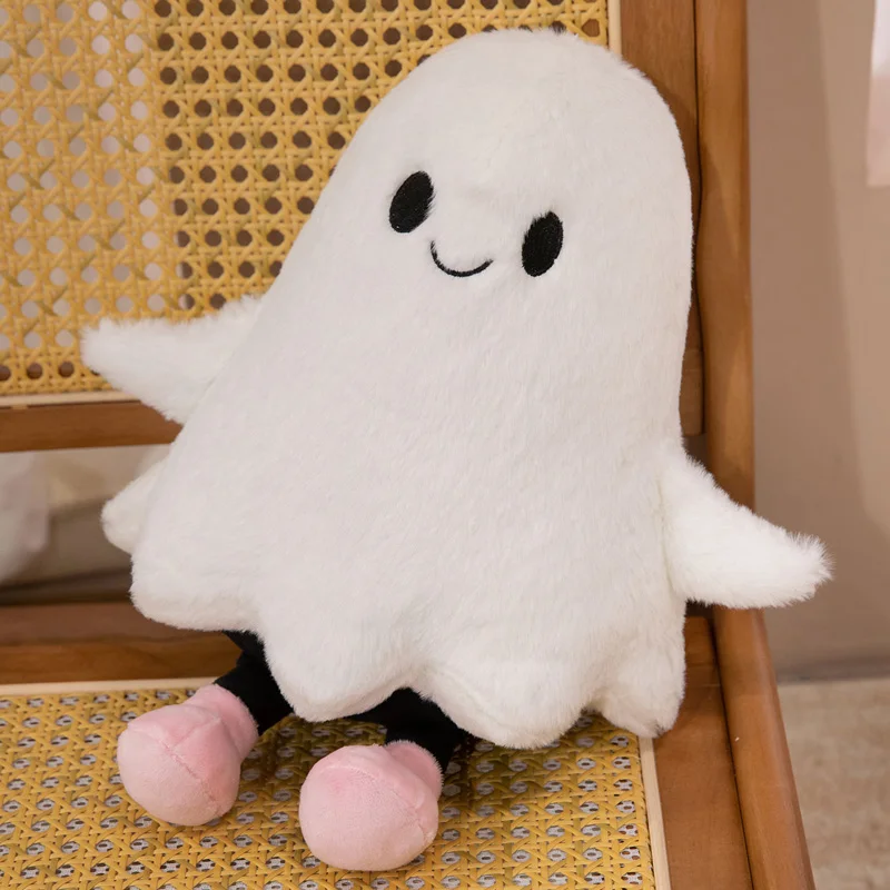 Cute Ghost Pillow, Ghost Shaped Plush Pillow, Halloween Throw Pillows Decorative