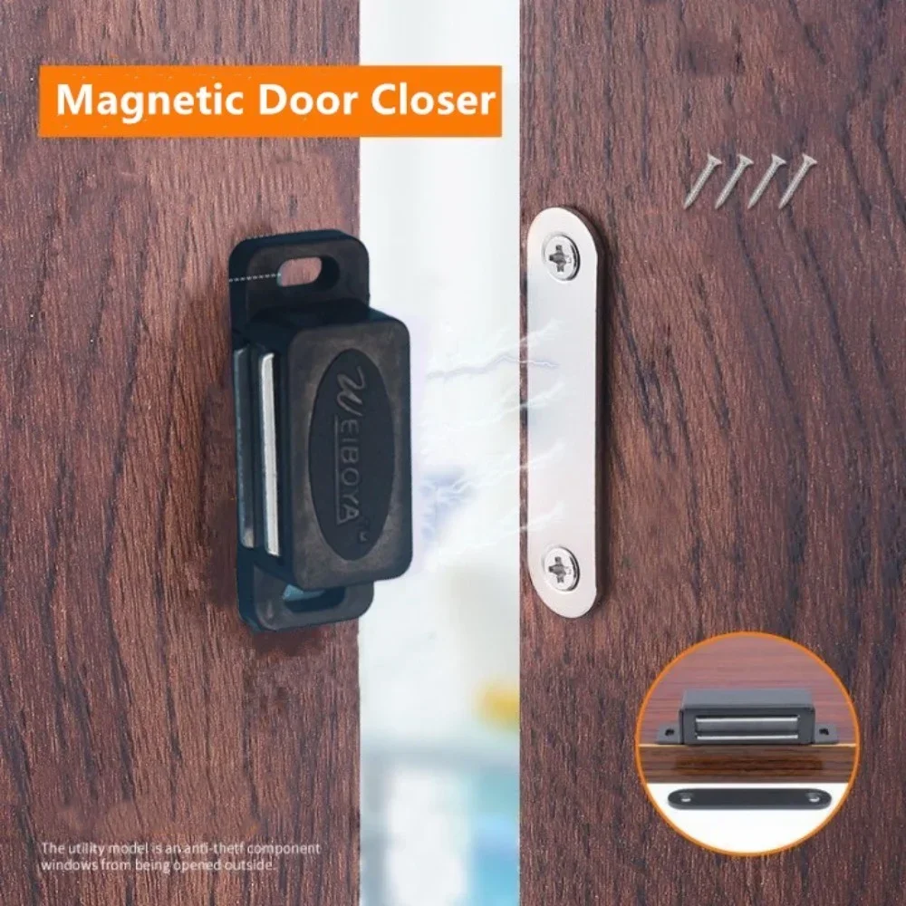 Door Closer 10pcs Magnetic Door Closers Kitchen Wardrobe Cabinet Super Strong Magnet Magnetic Concealed Hidden Closer Door Catch Latch door closer
