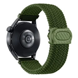 Nylon Braided Loop Strap - Universal Smartwatch Bracelet - 22mm watch strap (Green)