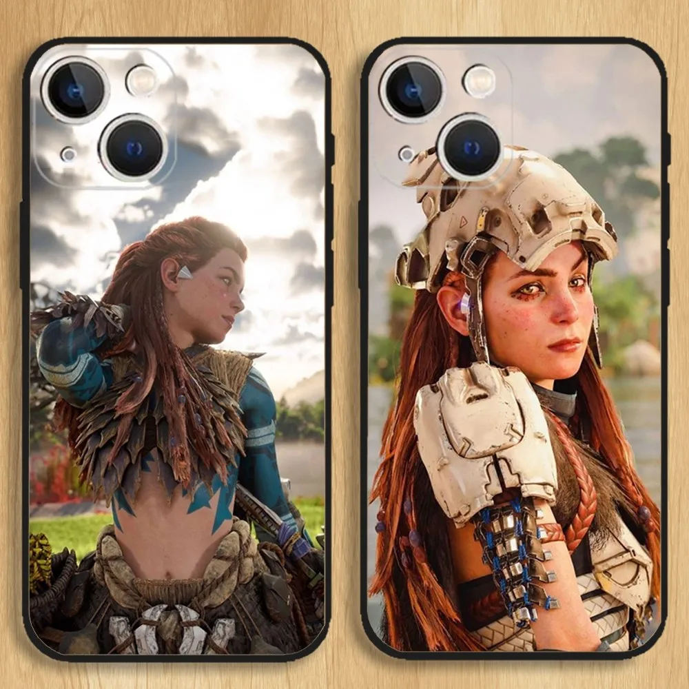 Фото Horizon Zero Dawn Aloy чехол для телефона для iPhone15,14,13,12,11,Pro,Max,Plus,Mini,X,XS,XR,8,7,6,S,Plus,SE, мягкий черный Чехол №1
