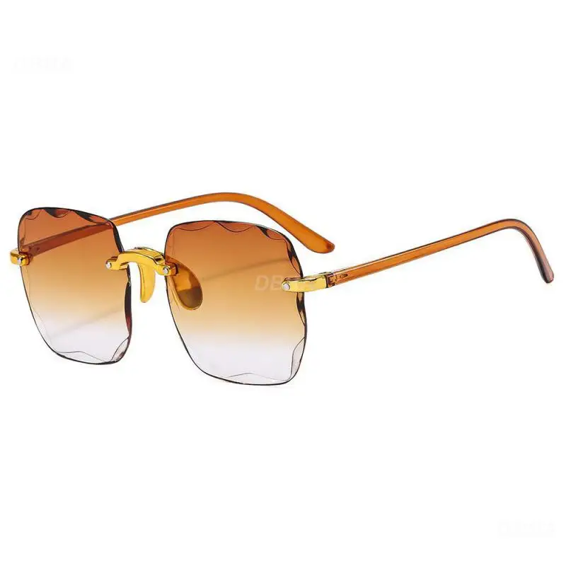 Polarized Sunglasses Vintage Sunglasses Frameless Square Sunglasses Oculos De Sol Summer Travel Women Street Shot Meta