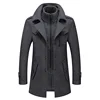 Woolen Overcoat 4XL Autumn Winter Mens Wool Trench Coats Fashion Middle Long Jacket Male Double Collar Zipper Coat Windbreak 2