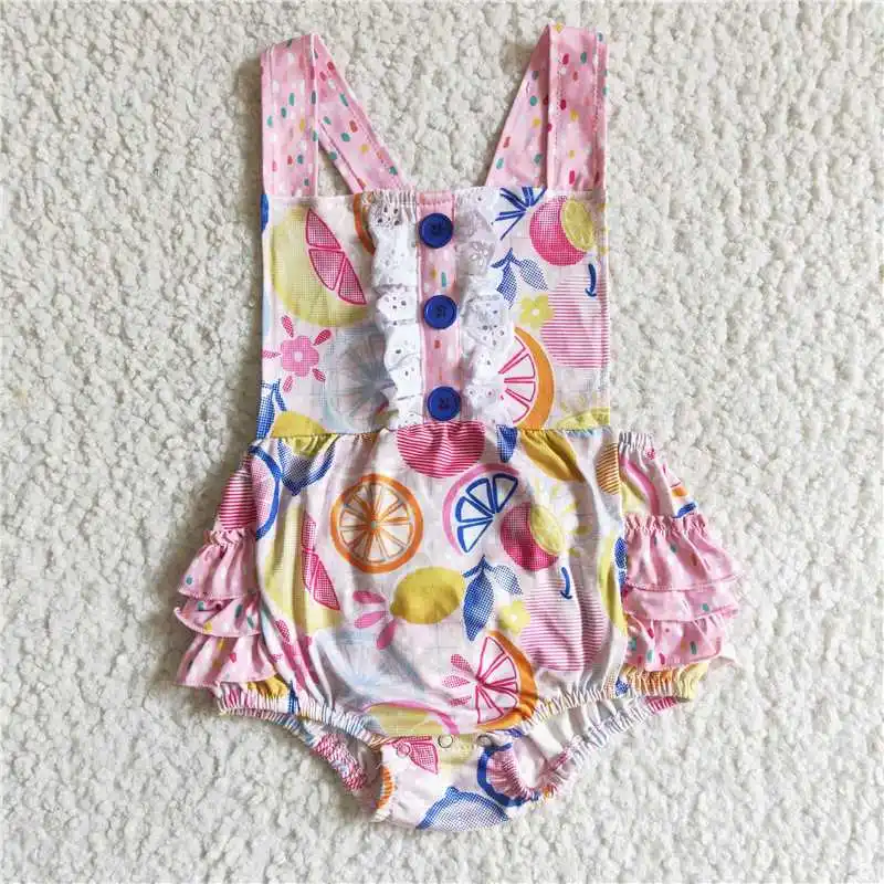 Flower Sika Deer Romper Summer Baby Girl Clothing Newborn Tank Country Jumpsuit Shorts Wholesale Kids Toddler One-piece Clothes Newborn Knitting Romper Hooded  Baby Rompers