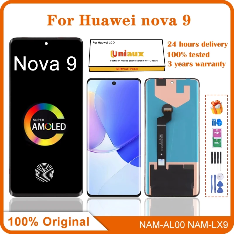 

6.57" Original For Huawei Nova 9 LCD Nova9 LCD Display Touch Screen Digitizer Assembly For Huawei NAM-AL00 NAM-LX9 LCD Screen