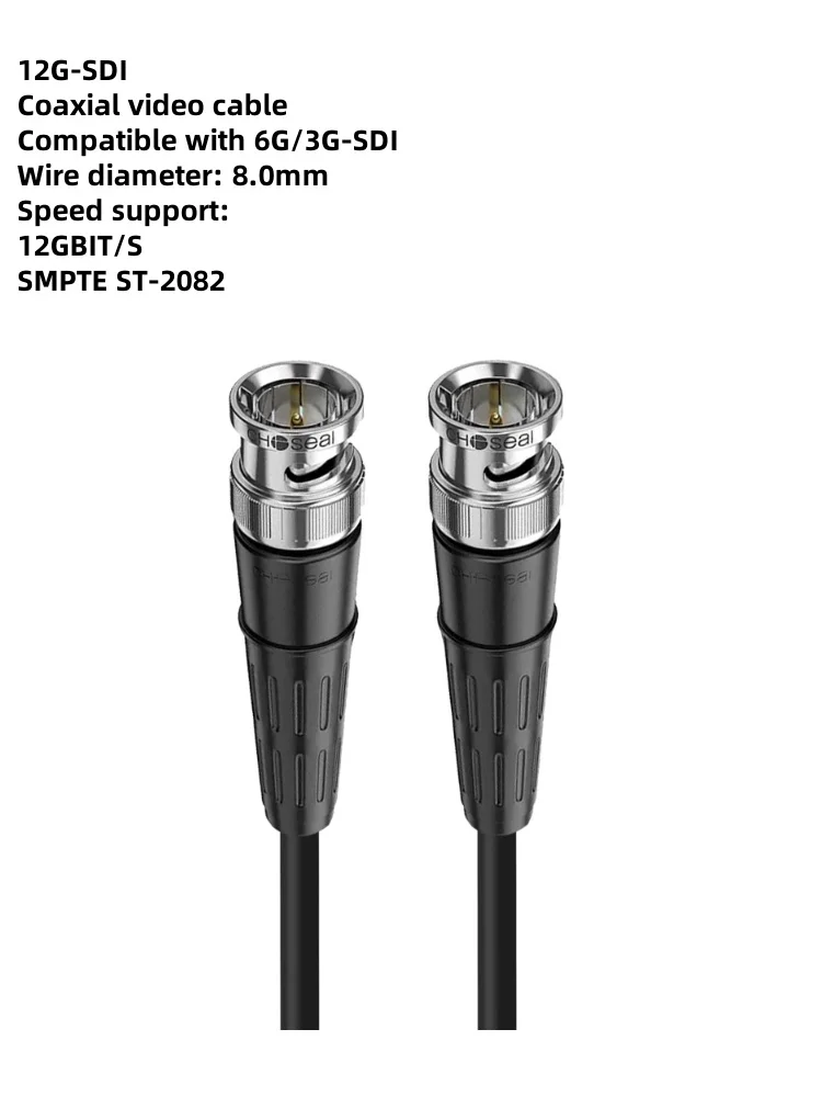 12G-SDI Cable,3G-SDI,BNC Connecting Cable Q9 Plug Monitoring Signal Transmission Line SYV75-5 Coaxial Cable,5m,10m,15m,20m,25m