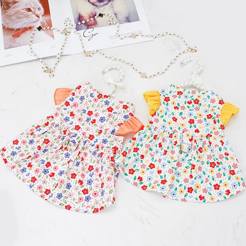 Clothes Summer Floral Dress For Dog & Cats - PeticaDeals