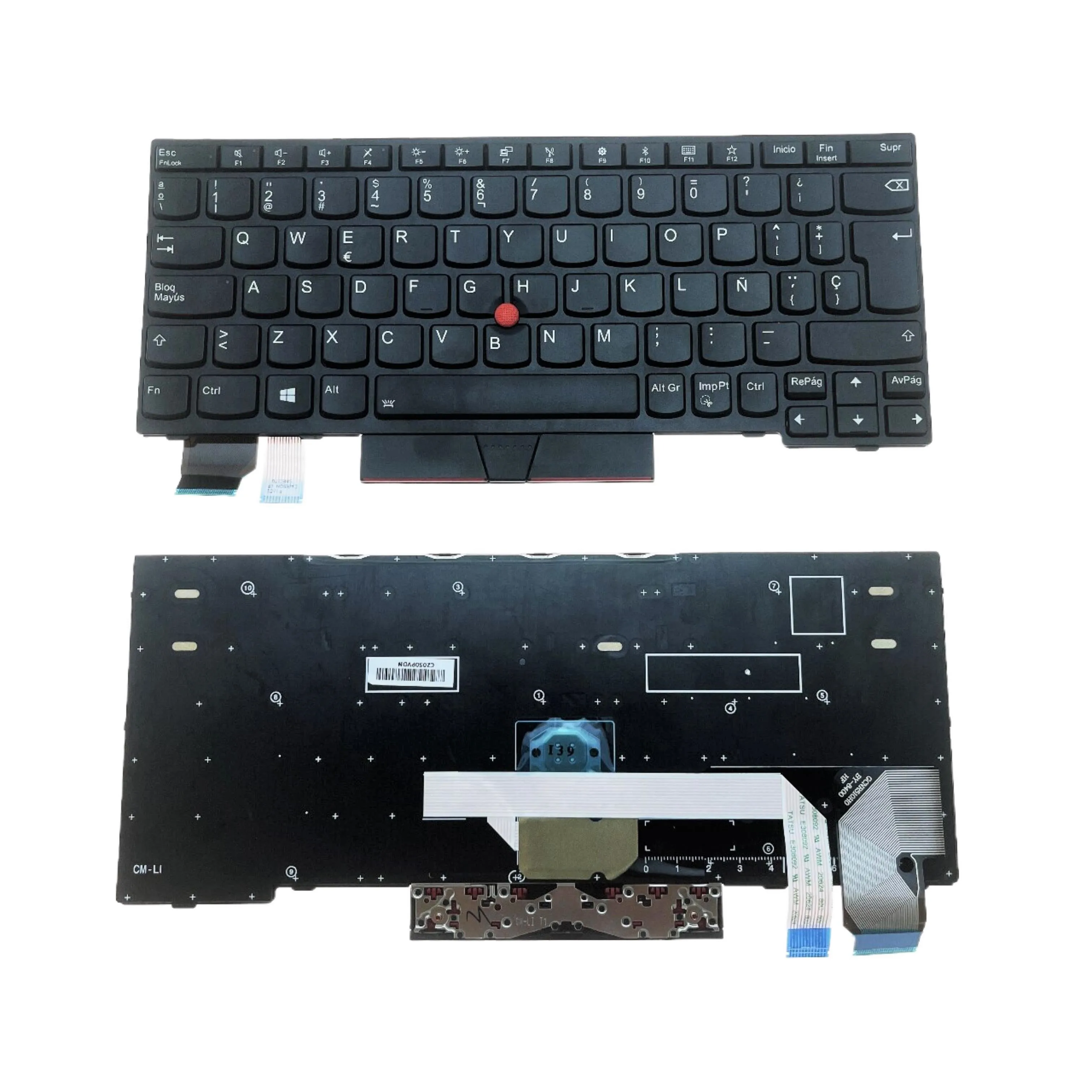Replacement Keyboard For Lenovo ThinkPad A285, X280, X390, X395, L13, X13 Series Laptops - Black, No Backlight