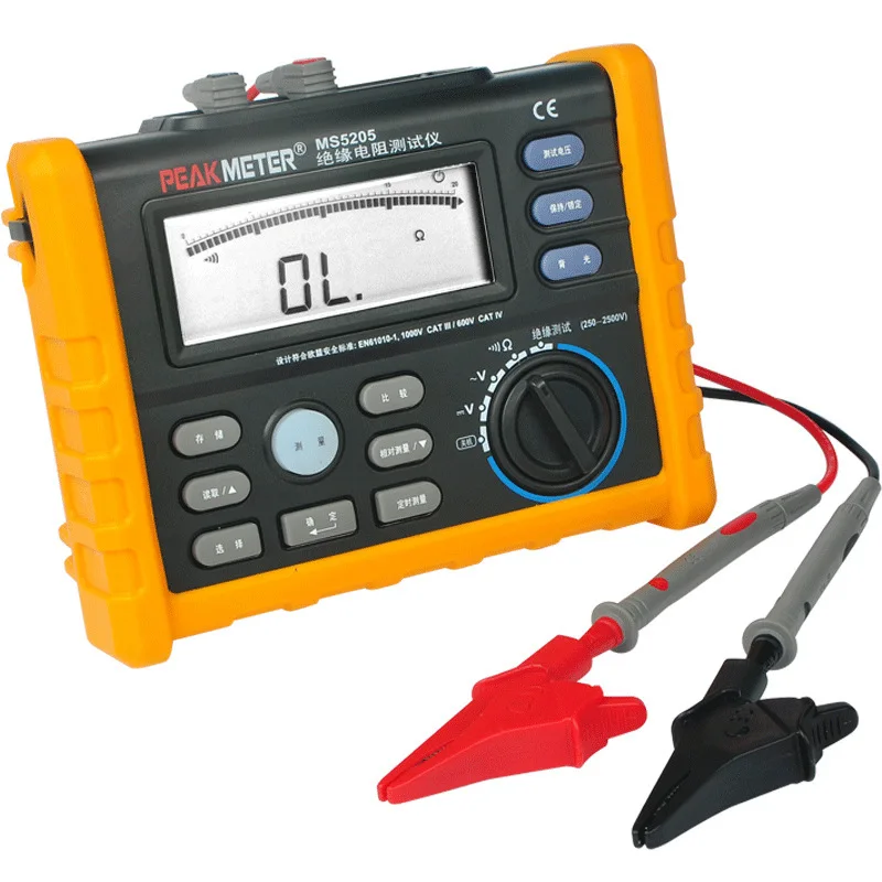 

MS5205 Insulation resistance tester digital megohmmeter 2500V electrician megger