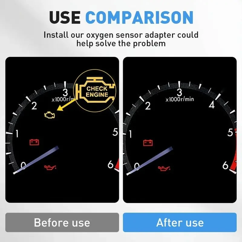 1/2PCS M18x1.5 Mini Car Oxygen Catalyst Sensor 46.5x16x16.9mm Silver Stainless Steel Durable Automotive Spare Parts