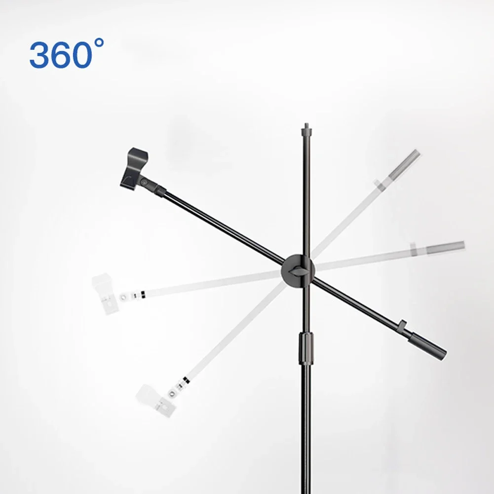 360 Rotating Microphone Boom Arm= Extended Stand 3/8 Thread 55cm Stand For Microphone/Mobile Phone/Tablet Clip Instruments Part