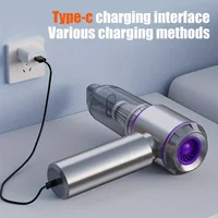 Aspirateur de voiture amélioré, puissant aspiration humide/sèche de 6000mAh, 70db, faible bruit, charge de Type C pour le nettoyage de la maison/voiture, souffleur Portable 3