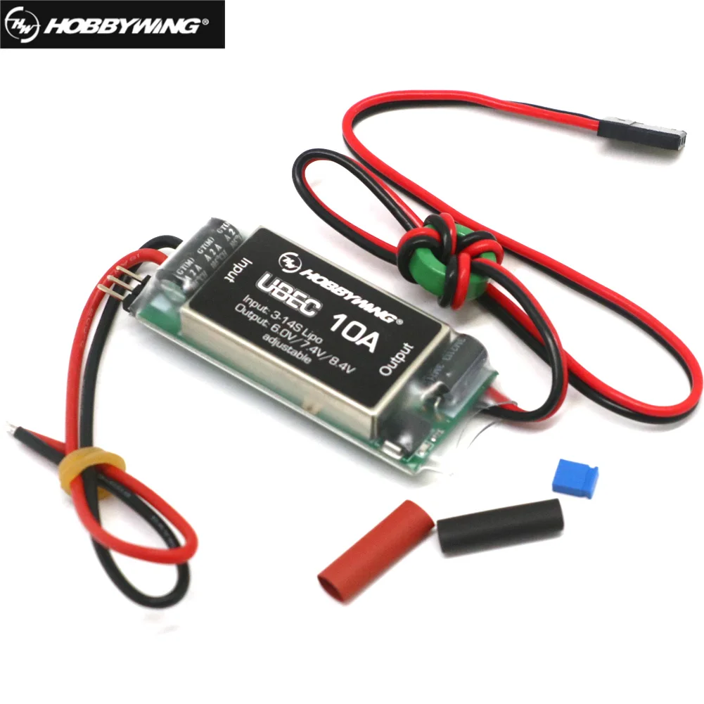 

Hobbywing Waterproof UBEC 10A Voltage Regulator Module 3-14S 6 / 7.4 / 8.4V 10A Adjustable BEC High Voltage For RC Car Parts