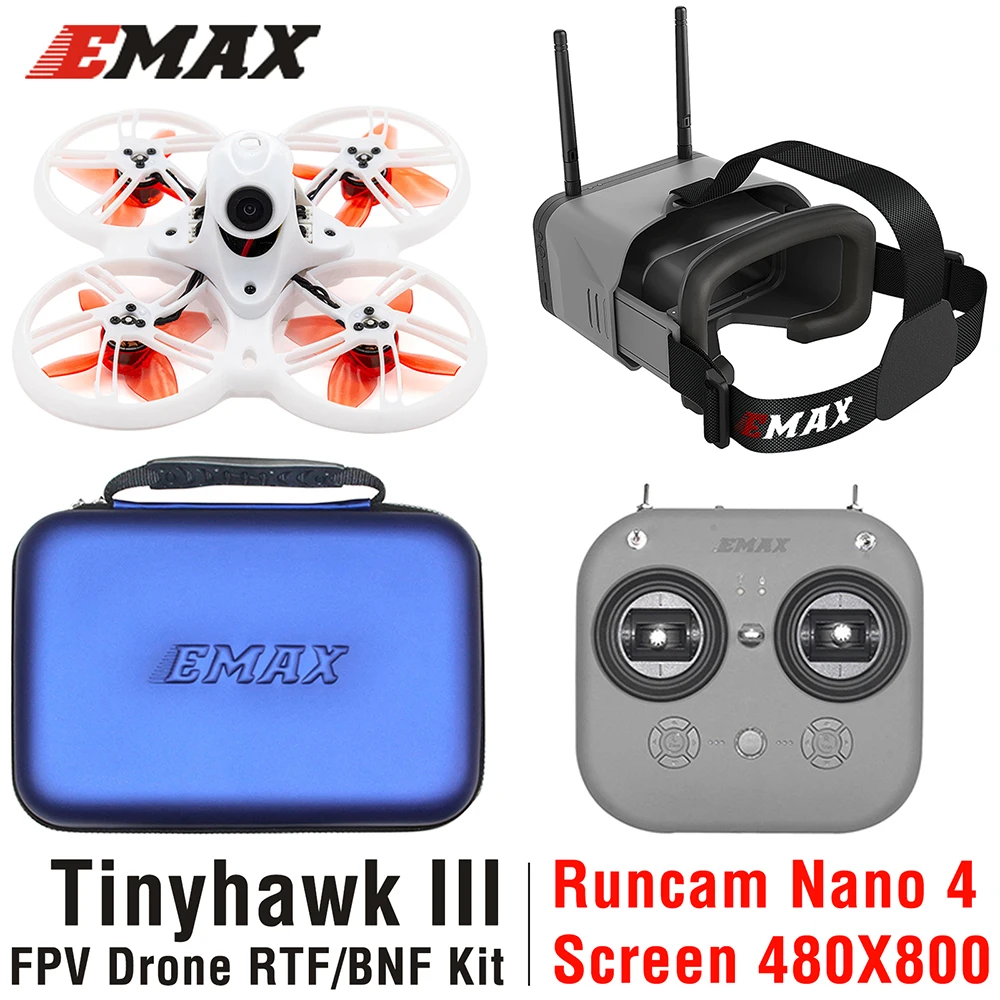 Emax Tinyhawk Iii 3 Fpv Race Drone Rtf Kit Con Occhiali E Trasmettitore Controller Telecomando Fpv Starter Racing Drone Quadcopter