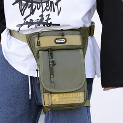 Men's Waterproof Nylon Thigh Bag - Versatile Hip and Waist Pack for Travel and Outdoor Activities (Army Green)