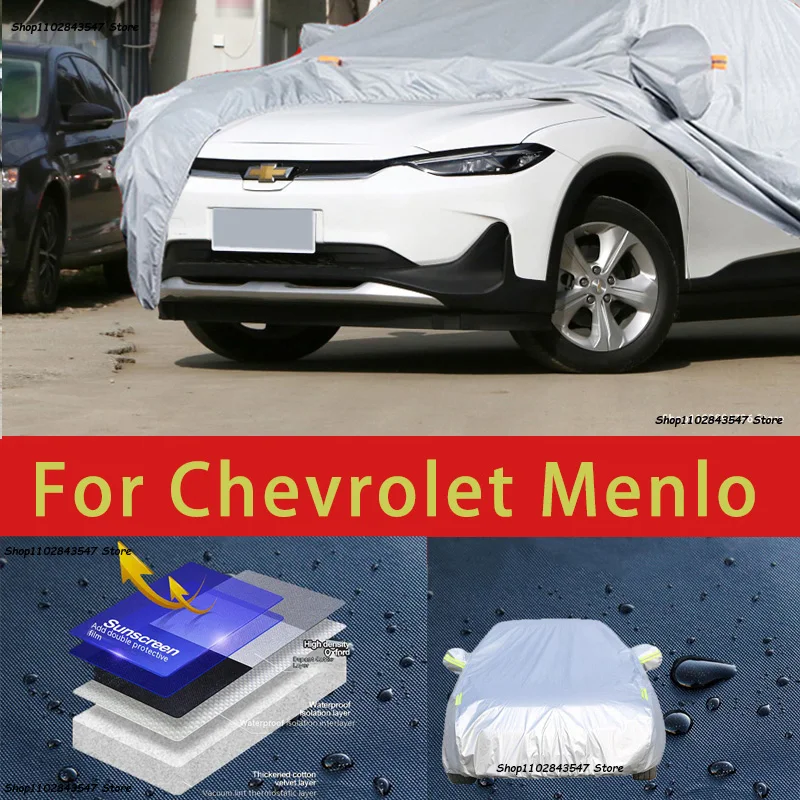 

For chevrolet Menlo Outdoor Protection Full Car Covers Snow Cover Sunshade Waterproof Dustproof Exterior Car accessories