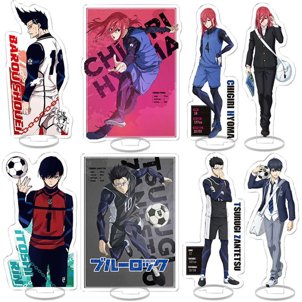 Anime Blue Lock Acrylic Stand Model Figures Nagi Seishiro Mikage Reo Bachira Meguru Desk Decor Collection Model Fans Gifts