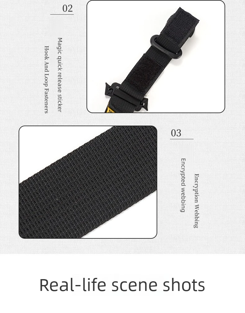 Multifunktionales diagonales Hängeseil für den Außenbereich mit verstellbarer Länge und erweiterbarem Einzelschulter-Crossbody-Rucksackgurt. – Detail 8