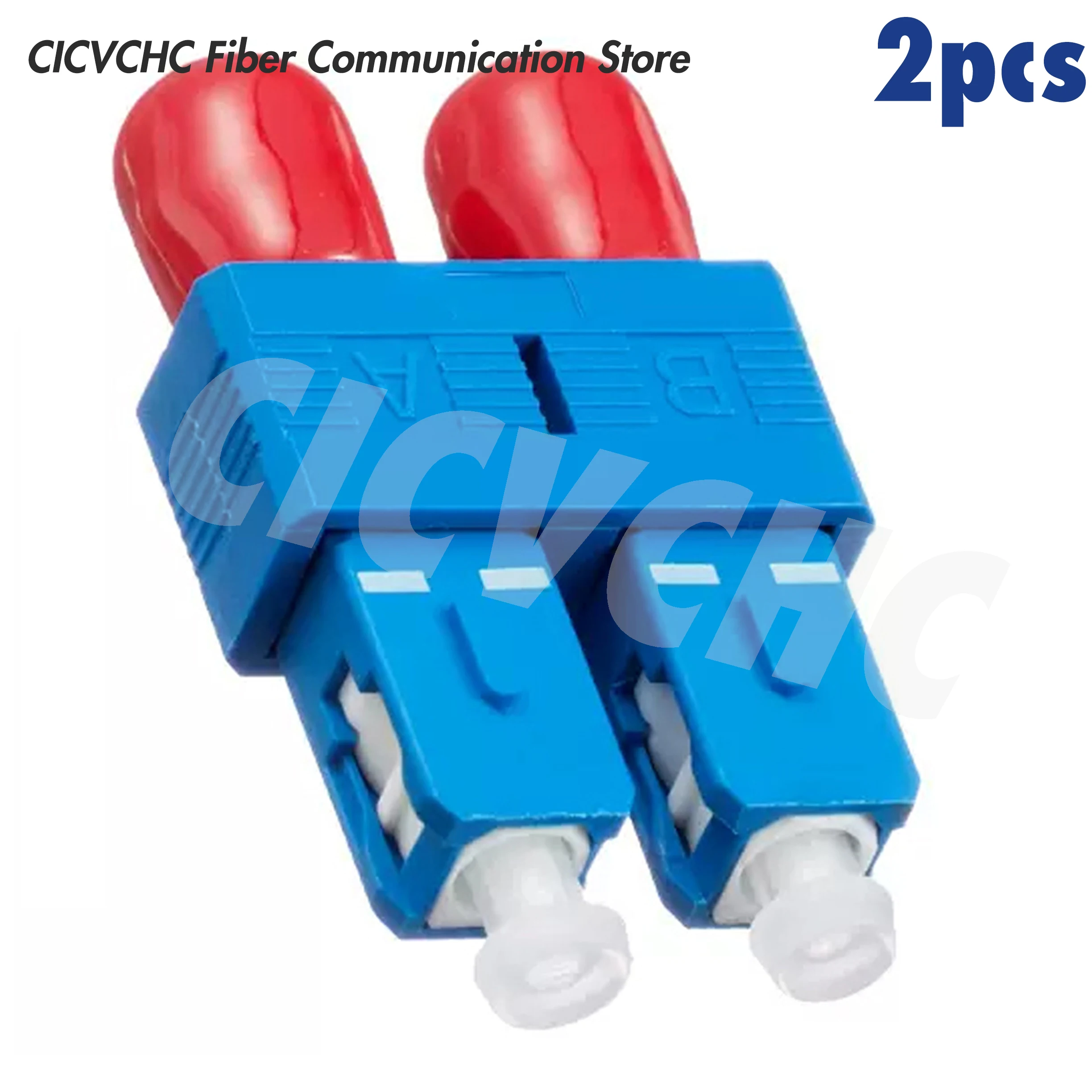 2pcs SC/UPC(Male)-ST/UPC(Female)- Single mode- Duplex Fiber Optic Adapter-Hybrid Mating Adapter