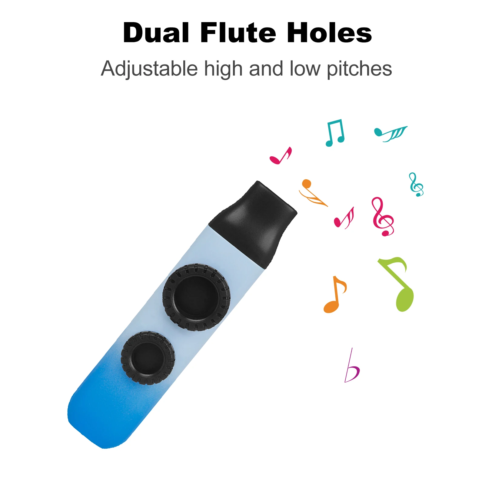 Wooden Kazoos Kazu Flute 10pcs Double Flute Hole Kazoo Dual Holes Replaceable Blowing Nozzle Membrane Musical Instrument for Child Adult