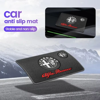 【Alfa Romeo Tappetino antiscivolo premium per cruscotto】 Tappetino antiscivolo per auto con logo Materiale in PVC per accessori interni Giulia Stelvio Giulietta