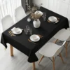 Black Rectangular Tablecloth - 54 x 108 inches - Disposable Tablecloths for Meals, Parties and other Occasions 2