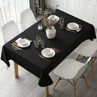Black Rectangular Tablecloth - 54 x 108 inches - Disposable Tablecloths for Meals, Parties and other Occasions 2