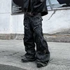 PFNW Niche Design Shaped Deconstructed Stained Straight Jeans Men's High-end Spring Casual Wide Leg Pants Denim Trousers 12C1592 3