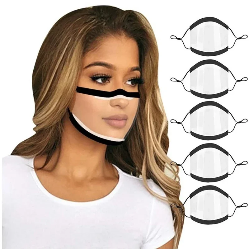 Anti-fog Anti-splash Anti Droplet Face Shield Face Cover Mask Reusable Washable Transparent Visual Adult Protective Mask