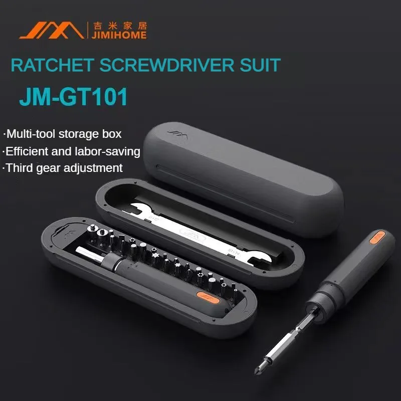 

JIMIHOME Ratchet Screwdriver Precision Screwdriver Hand Screwdriver Set Interchangeable 24 Assorted Bits with Wrench JM-GT101