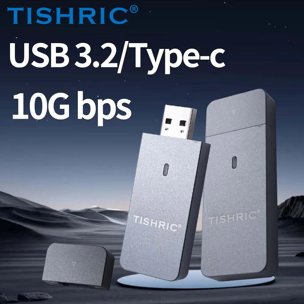 TISHRIC 10Gbps SSD 2230 NVME M2 Enclosure Aluminum Alloy Type C/USB 3.0 M-key M.2 NVME External Case JMS583 For 2230 Hard Disk