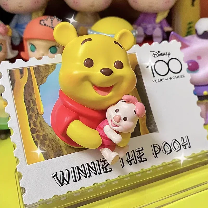 Pre-Vendita Disney 100Th Anniversary Vintage Stamp Series Blind Box Frigorifero Sticker Figure Decor Gift Stitch Buzz Lightyear