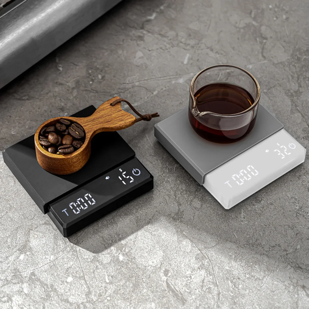 

2kg/0.1g Mini Kitchen Electronic Scale High Precision Portable Espresso Coffee Smart Scale with Timer Digital Kitchen Scale