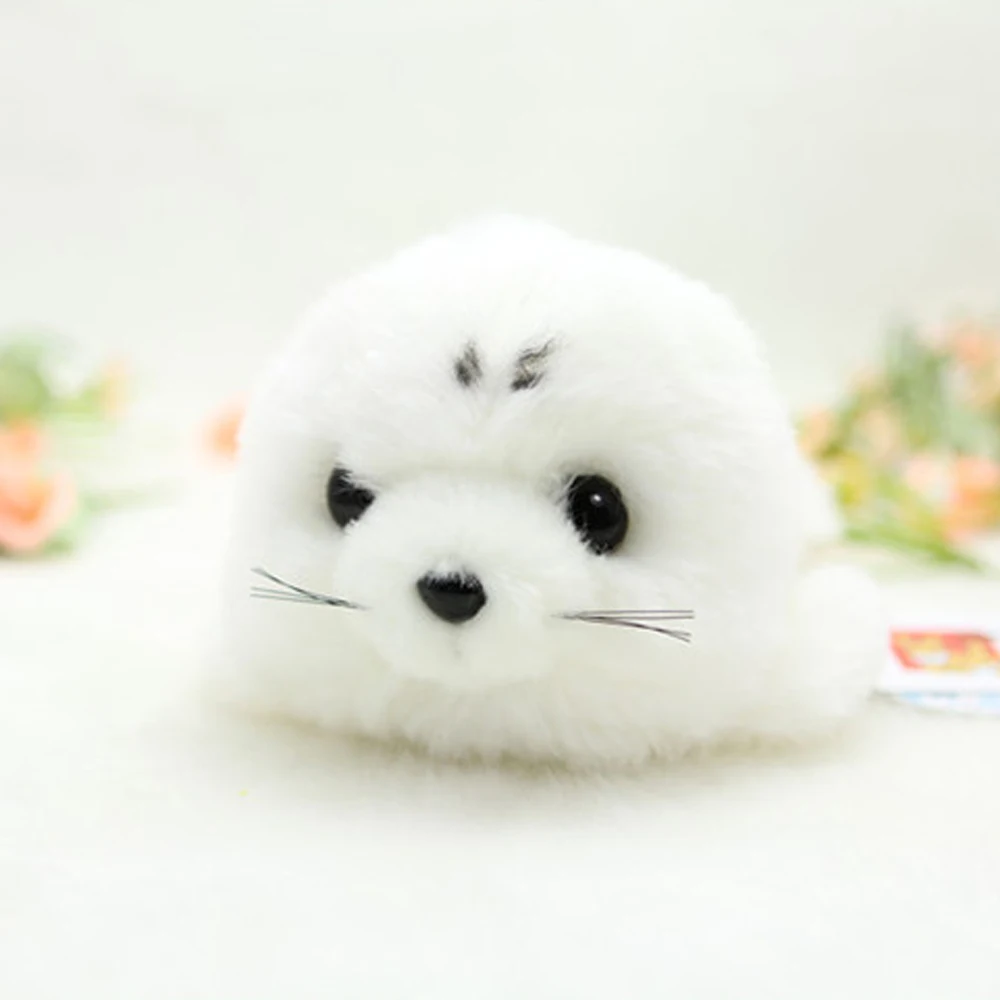 Cute Stuffed Animal Seal Plush Animal Keychain, Fashion Accessory Backpack Clips, Kindergarten Gift, Handbag Pendant qiduo 500pcs kawaii thank you stickers round animal adhesive seal labels for greeting cards gift wrapping paper handmade sticker