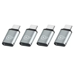 Versatile iOS to Type - C Fast Charger Adapter - Lightning Connector Converter (1/2/5 Pack) (4Pcs)