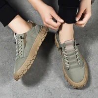 Suitable for Walking, Breathable Canvas Men's Shoes, Casual Oversized Shoes Non Slip Thick Soled, Height Increasing Sports Shoes