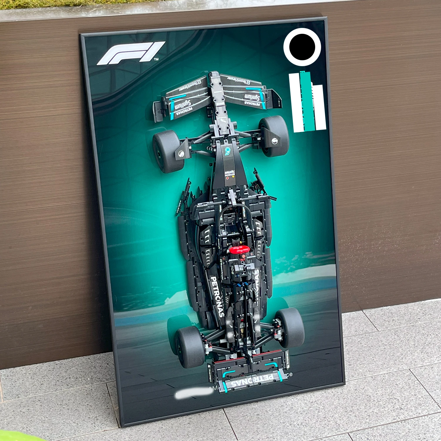 Display Wall Mount Board for Lego 42171 Mercedes-AMG F1 W14 E Performance Adult Racing Model,Adult Collectibles Gifts for Lego C 4