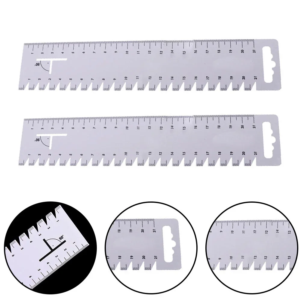 Sewing Template 2PCS Sewing Ruler 21cm Ultra-thin Soft DIY Wire Gauge Handmade Home Sewing Patchwork