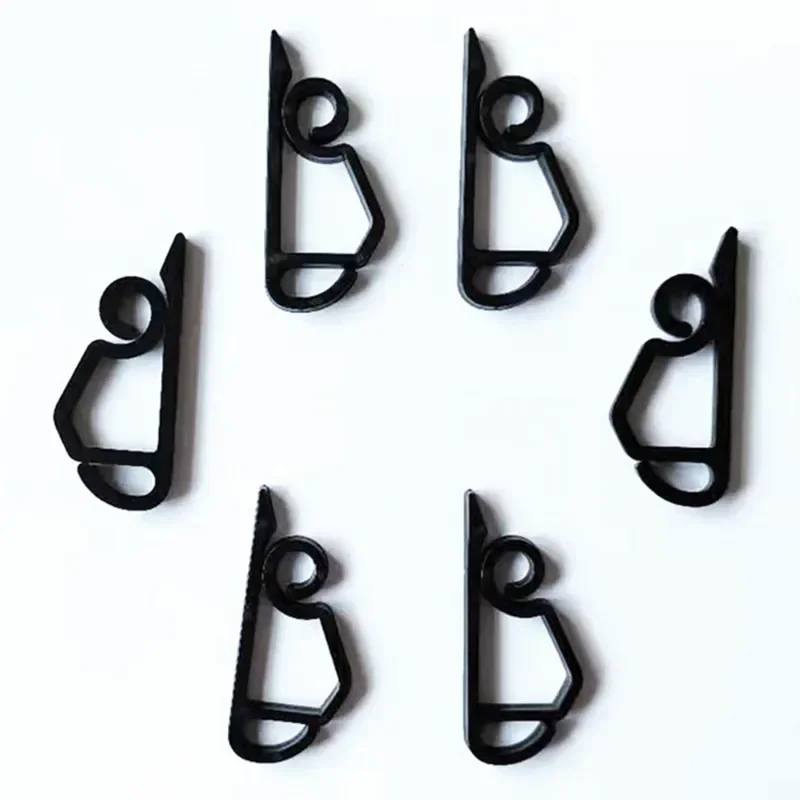 Black Heavy String Hooks Plastic Gutter Duty Clips 100pcs Hook Securing Hook Clamp Light Light Wire Outdoor Lights Christmas